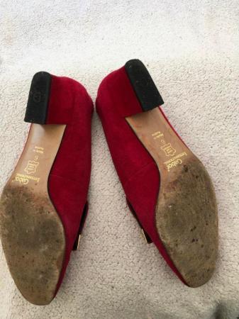 Image 3 of Gabor low heels, cerise suede size 6