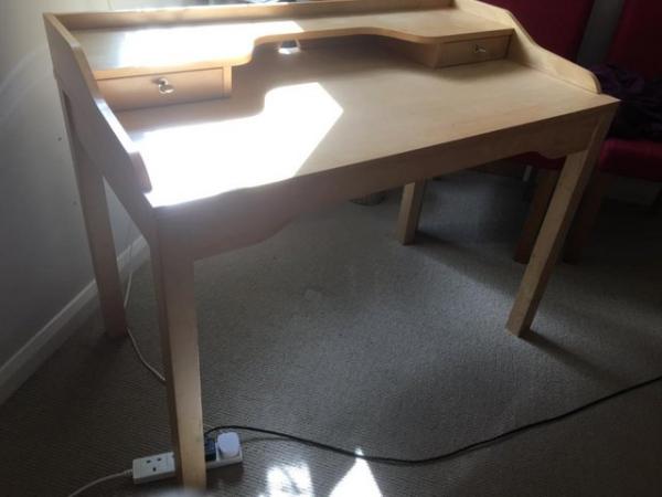 Image 1 of Small Desk for sale, beech coloured