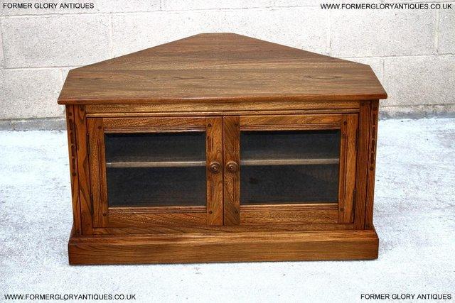 Image 64 of AN ERCOL GOLDEN DAWN ELM CORNER TV CABINET STAND TABLE UNIT
