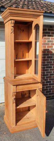 Image 1 of ANTIQUE SOLID PINE DISPLAY UNIT
