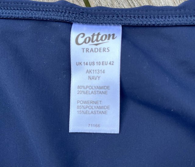 Preview of the first image of Cotton Traders Swim Skirt - Navy Blue.