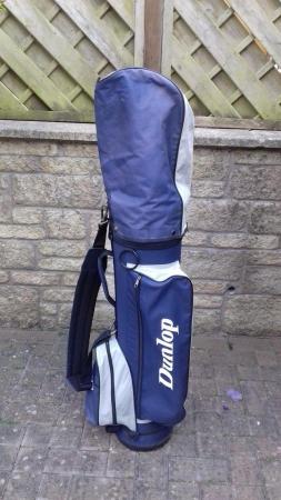 Image 2 of Lightweight golf bag. Navy and grey.
