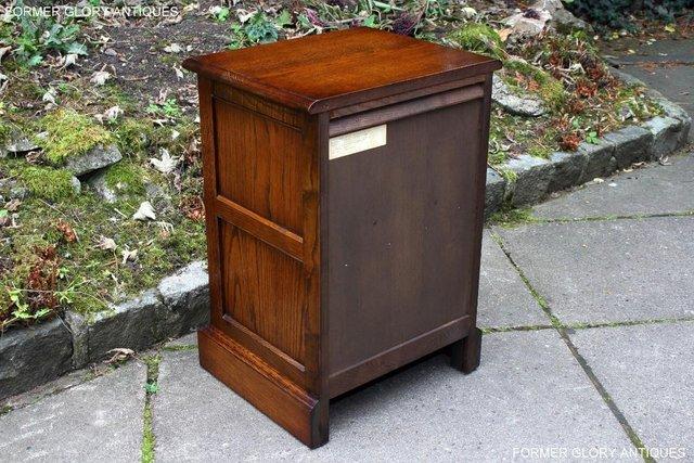 Image 117 of A PAIR OF OLD CHARM LIGHT OAK BEDSIDE CABINETS LAMP TABLES