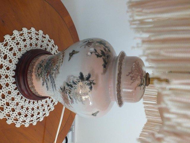 Preview of the first image of Marks & Spencer Oriental Blossom Table Lamp & Shade.