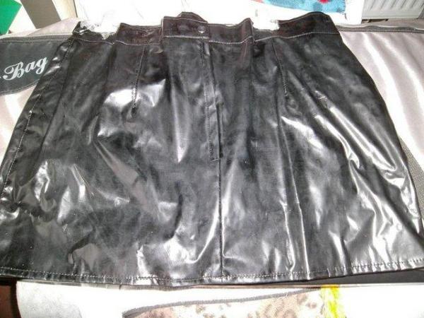 Image 2 of Mini Skirt Black PVC Shiny Plus Size Honour Brand