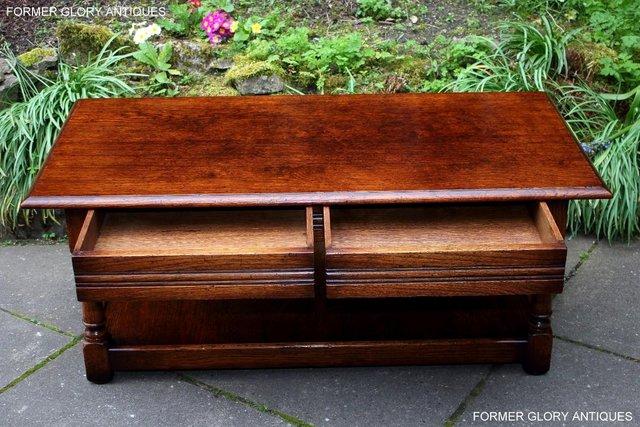 Image 82 of A TITCHMARSH AND GOODWIN STYLE OAK TWO DRAWER COFFEE TABLE