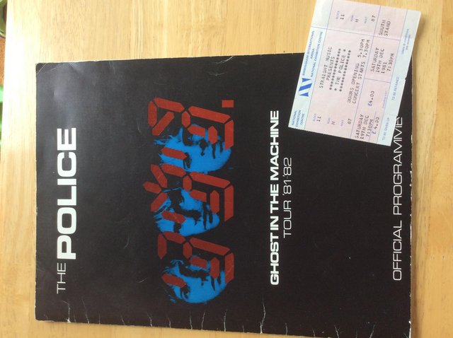 Preview of the first image of The Police 1981/82 Tour Programme plus ticket.