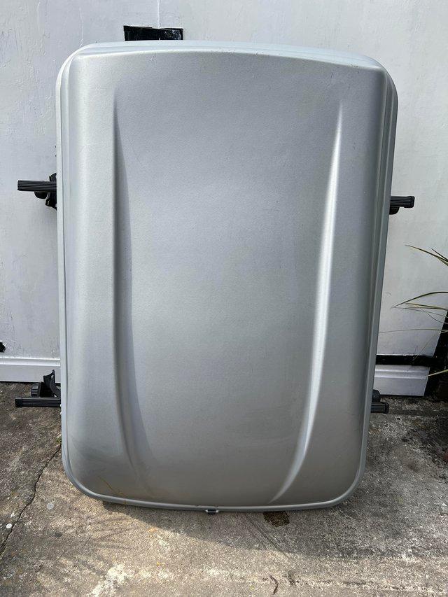 Preview of the first image of Halfords Grey Roof Box ABS 380L.