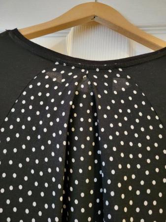 Image 2 of Cotton Top - Black And White Polka-dot