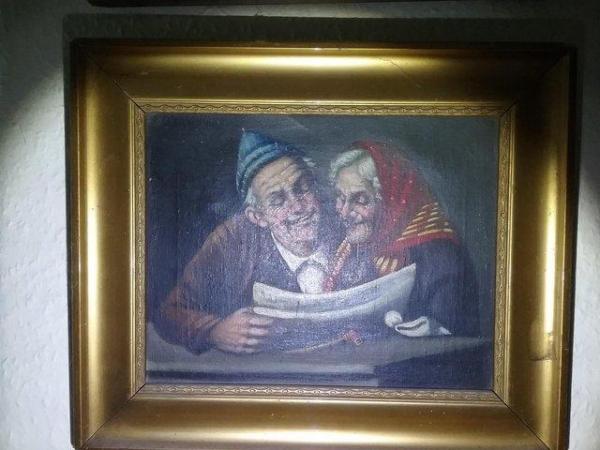 Image 2 of A pair of oil on canvas paintings 1880's .