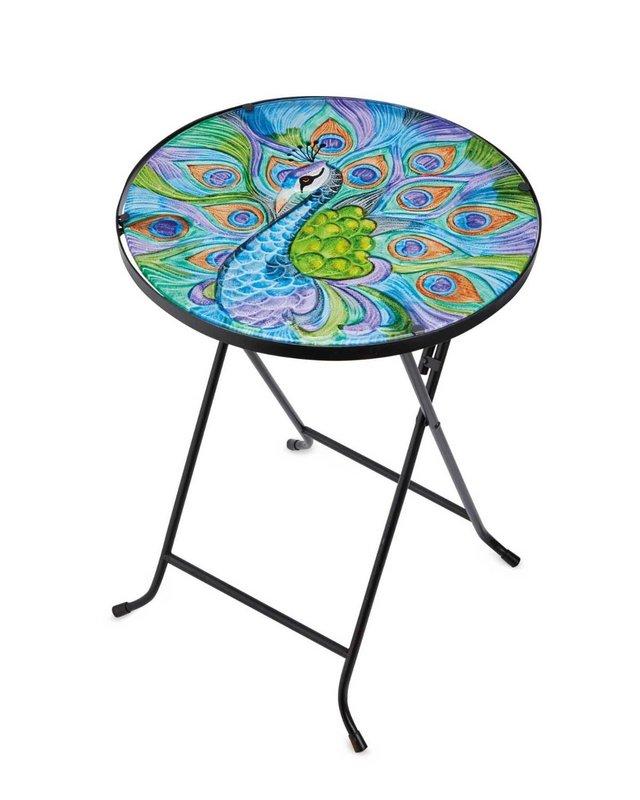 Preview of the first image of PEACOCK Glass Folding Table NEW.