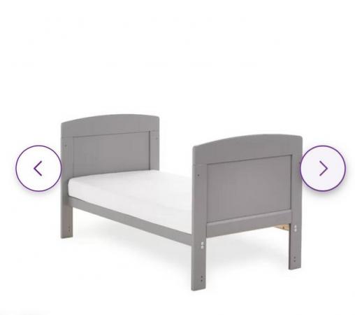 Image 1 of OBaby Grace Mini cot bed grey