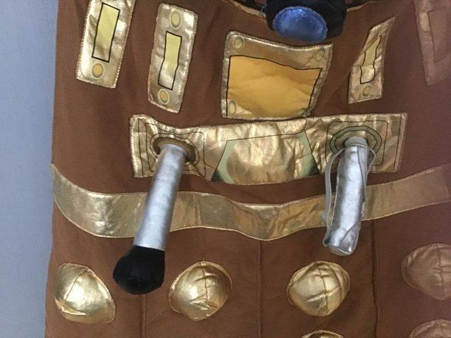 Preview of the first image of Dr Who darlek fancy dress costume age 5/6.