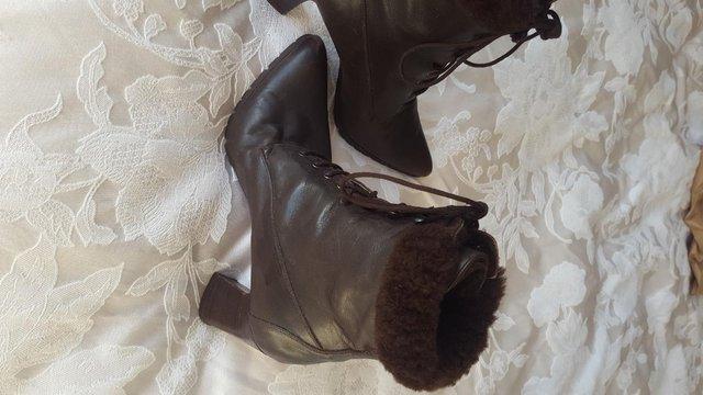 Image 1 of Brown Laced Up Ankle Boots size UK 3.5/Eur 36.5