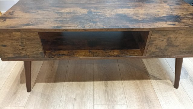 Image 2 of Retro Modern Storage Wood Coffee Table