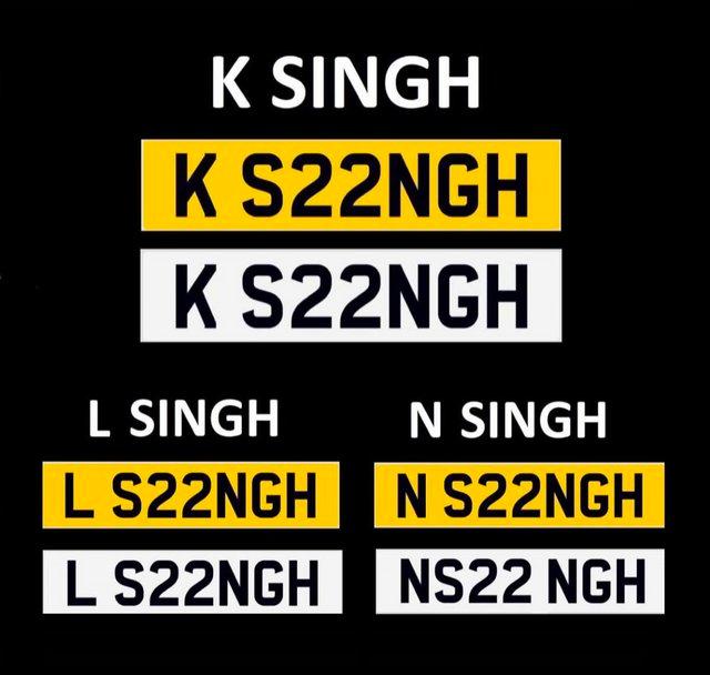 Preview of the first image of SINGH Cherished Private Number Plate.