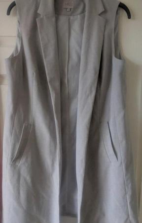 Image 3 of Grey sleeveless jacket size 14 for sale