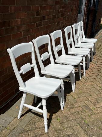 Image 2 of White rustic farmhouse chairs