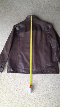 Image 2 of Original Rocha John Rocha dark brown leather jacket 2XX