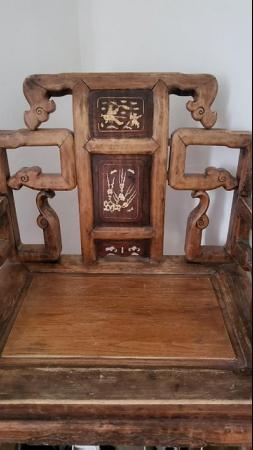 Image 3 of Rare Pair of Chinese Chairs Collectable