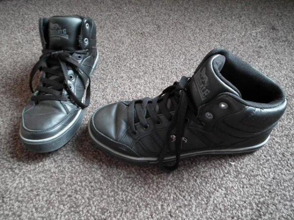 Image 2 of Black Lonsdale men's trainers hi-tops size 7 high tops