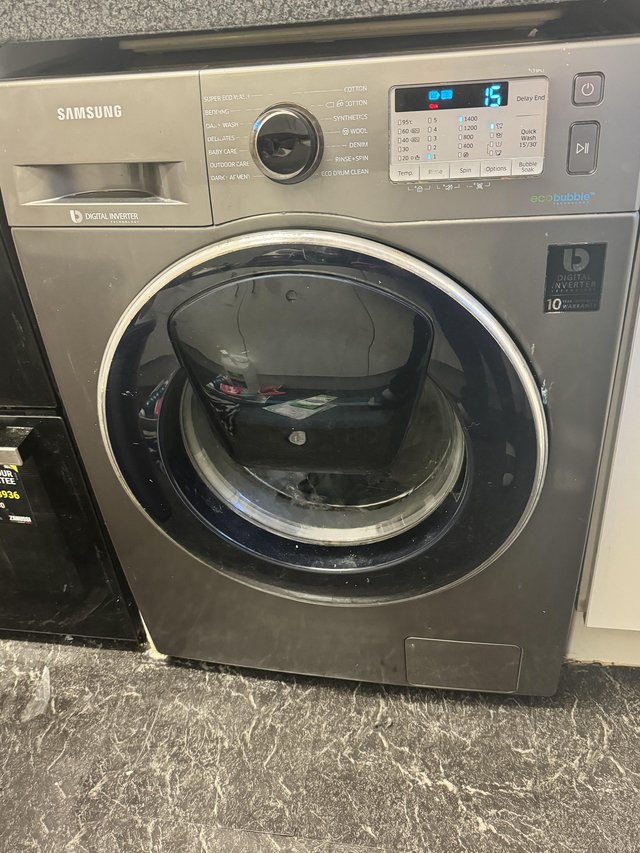 Preview of the first image of Samsung 9 kg AddWash Eco Bubble washing machine.