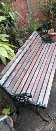 Image 1 of Cast iron garden bench, restored