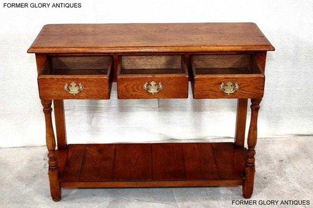 Image 19 of SOLID OAK HALL LAMP PHONE TABLE SIDEBOARD DRESSER BASE STAND