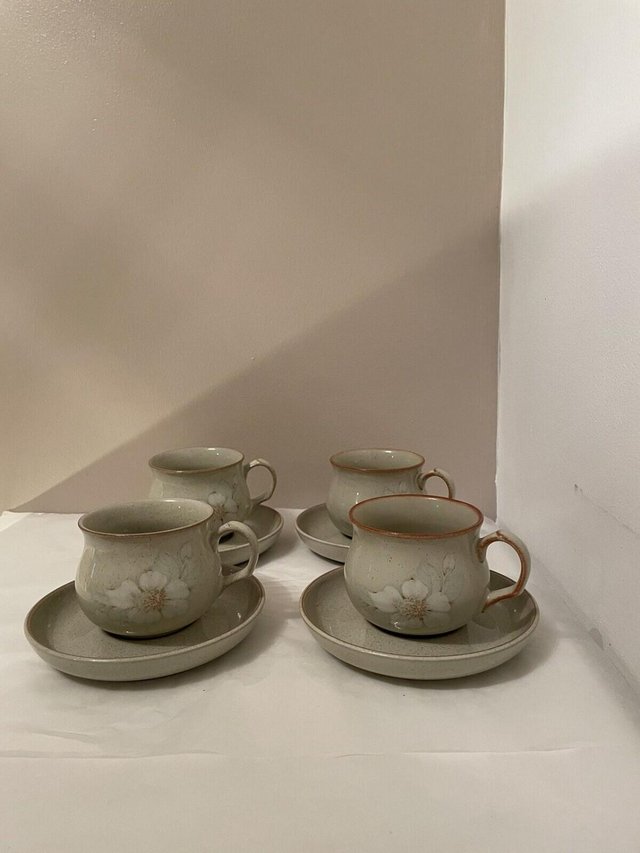 Preview of the first image of Vintage Denby DayBreak Cups & Saucers.