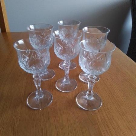 Image 2 of Set of six Lead Crystal liqueur glasses