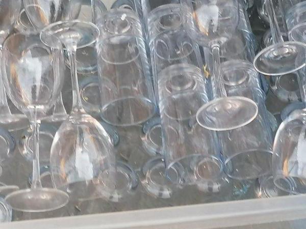 Image 2 of slim jims drinking glasses (40)+ aprox 9 wine glasses