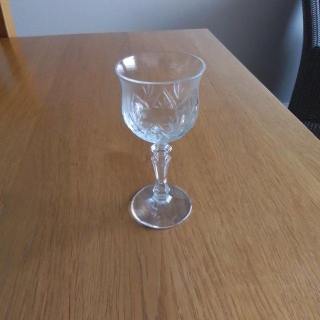 Preview of the first image of Set of six Lead Crystal liqueur glasses.