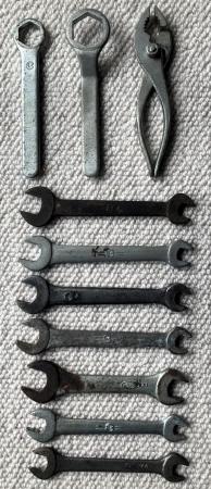 Image 2 of 10 PIECE HONDA KOWA RK VINTAGE TOOL KIT SPANNERS WRENCHES