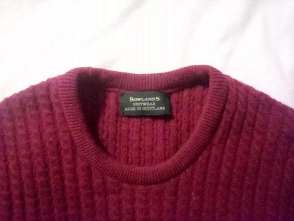 Image 2 of Rowland pure new wool ribbed jumper