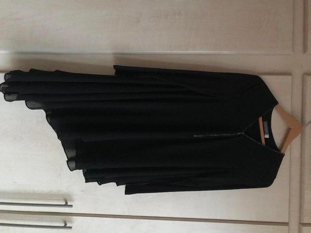 Preview of the first image of Mint Velvet Black asymmetric dress.