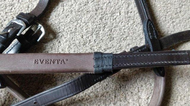 Image 3 of EQUUS EVENTA BROWN LEATHER REINS FULL LIKE NEW