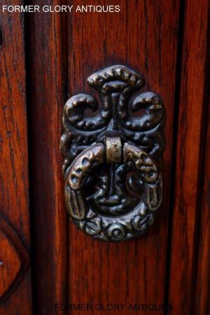 Image 16 of OLD CHARM TUDOR OAK CANTED HALL TABLE CABINET CUPBOARD STAND