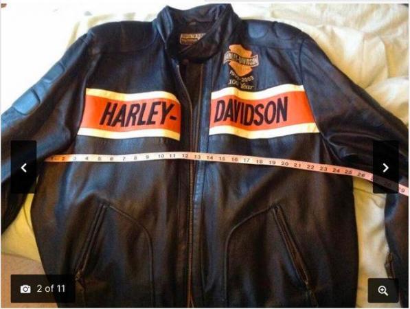 Image 3 of Harley Davidson leather motorcycle jacket Anniversary 4XL