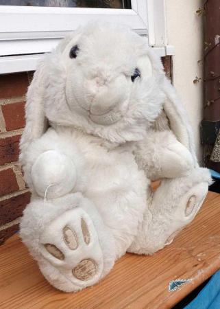 Image 2 of Vintage White Rabbit Soft Toy 16 ins