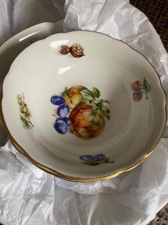Image 2 of Vintage Bohemia set of 7 ceramic dessert bowls