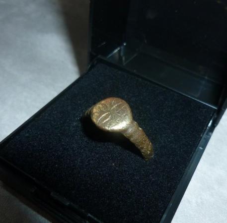 Image 16 of Ancient Antique Genuine Medieval Bronze Ring (5125)