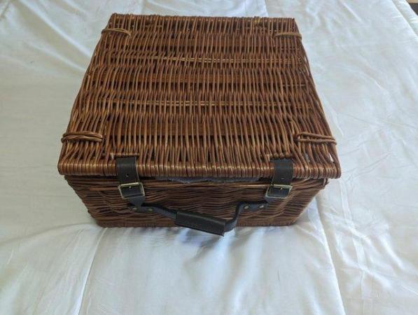 Image 3 of Brand New Never Used 2 Person Wicker Picnic Basket