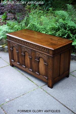 Image 29 of A TITCHMARSH & GOODWIN CARVED OAK BLANKET CHEST BOX TRUNK