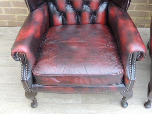 Image 15 of Chesterfield Vintage Queen Anne Armchairs (UK Delivery)