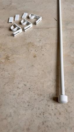 Image 1 of Extendable Metal Curtain Pole with Fixings and Blanking Cove