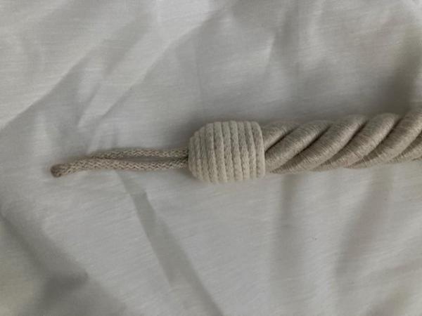 Image 2 of Simplecream rope curtain tie back - a pair