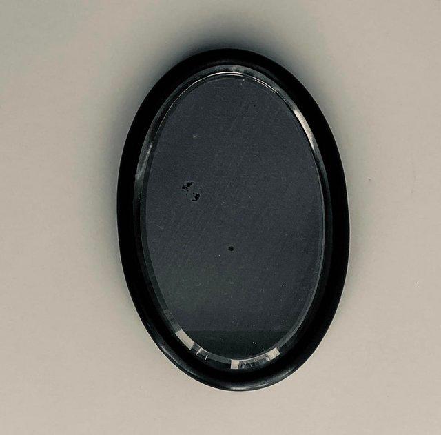 Preview of the first image of Vintage Edwardian Eboy Oval Mirror with table stand.