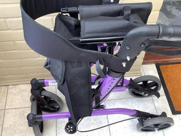 Image 3 of Purple aluminium 4-wheeled rolator