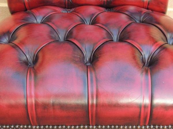 Image 11 of Chesterfield Ox Blood Fully Buttoned Chair (UK Delivery)