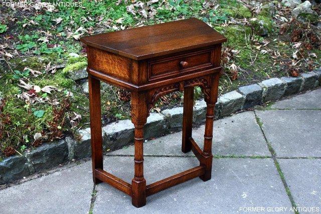 Image 33 of A TITCHMARSH AND GOODWIN OAK CANTED HALL TABLE LAMP STAND